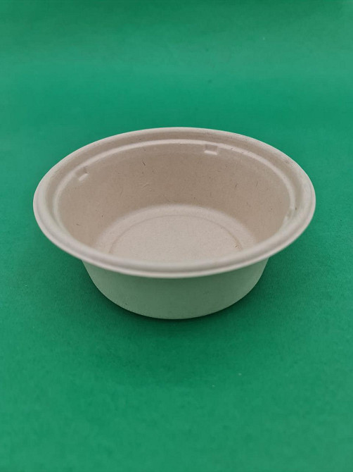 Тарілка паперова кругла глибока 400 ml (бежева) (50 шт.) Харків - фото 1