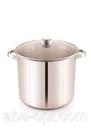 Кастрюля из нержавеющей стали с двойным дном Стрейт V 16.5 л ( шт ).Aba-Opt Одесса