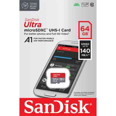 Карта памяти SanDisk 64GB microSDXC class 10 UHS-I A1 (SDSQUAB-064G-GN6MN) Винница