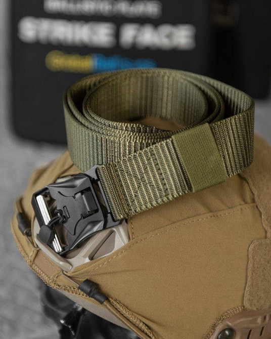 Ремінь із магнітною швидкорознімною пряжкою ArtX Python олива ВТ7678 Одеса - фото 1