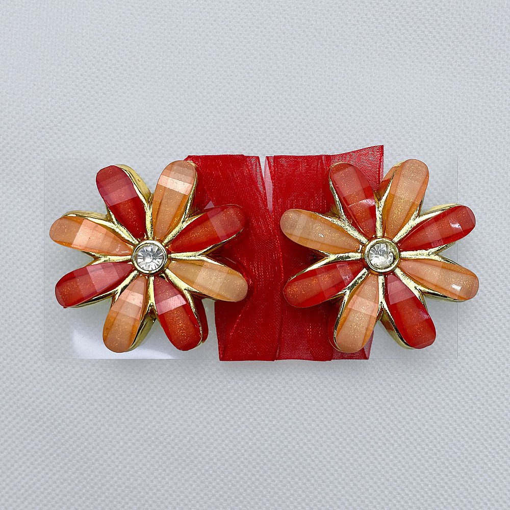 Магніти для штор та гардин "Квітка" набір 2 шт Червоний з помаранчевим (81-254) Київ - фото 5