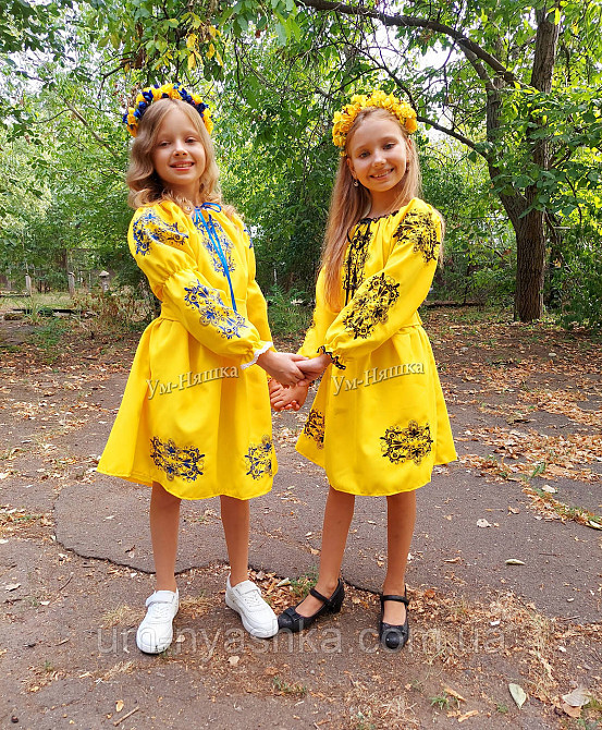 Сукня вишиванка жовто-синя Кривий Ріг - фото 8