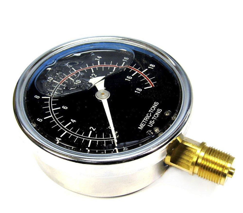 Манометр для преса гидравлічного 10 тон з олією (TY10003) Вінниця - фото 1