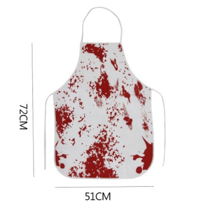 Декор для Хэллоуин Фартук мясника 72 на 51 см бело-красный Киев - изображение 2
