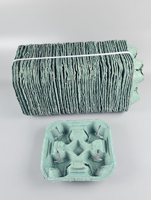 Бумажный холдер для 4-х (четырех )  стаканов зеленый (держатель) (100 шт) Харьков - изображение 2