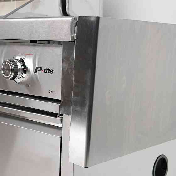 Газовий гриль SANTOS P-618, з бічним і заднім пальниками, нержавіюча сталь 900327 Код: 010948 Рівне