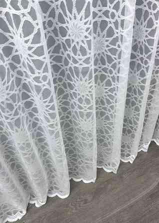 Тюль жаккард, цвет белый 1605т Киев