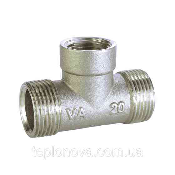 Трійник редукційний нікельований 3/4| НР х 1/2| ВР х 3/4| НР штампований A0224А(нк) VA Чернівці