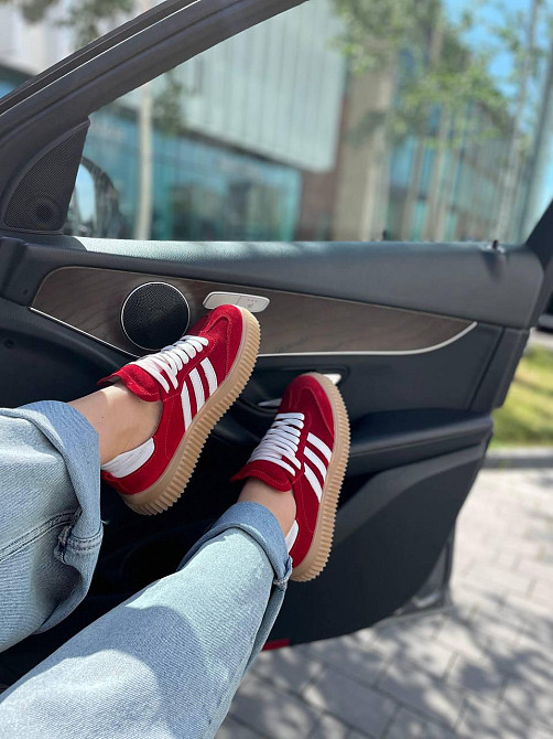 Dino Vittorio Кеди жіночі Dino Vittorio червоні натуральна замша 37-40 розміри (2408/131/250) Коломия - фото 5