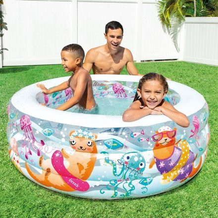 Надувной бассейн детский интекс 58480 с надувным дном 152 х 56 см Киев - изображение 2