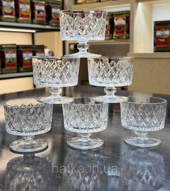 Набір келихів креманок 6 шт "Kercheh" 290 мл прозорий для дому та ресторану Київ - фото 4