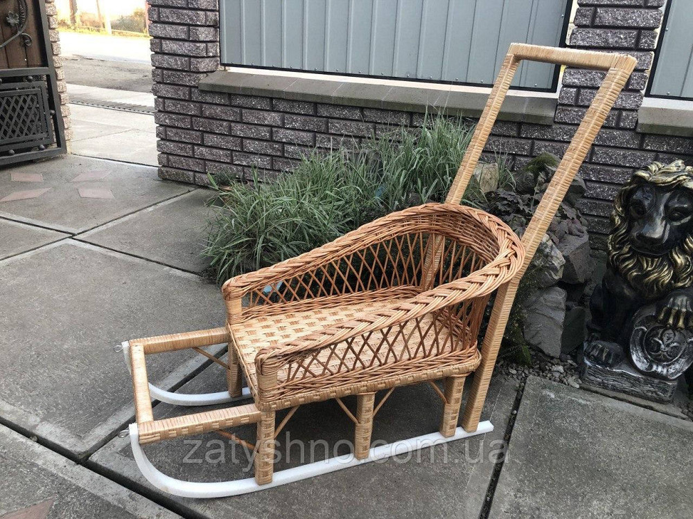 Санки детские плетеные с ручкой Киев - изображение 3