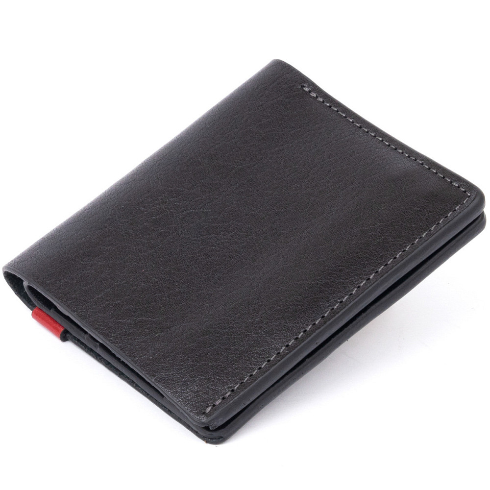 Стильное портмоне-кредитница комби в гладкой коже GRANDE PELLE 11327 Черное Киев - изображение 2