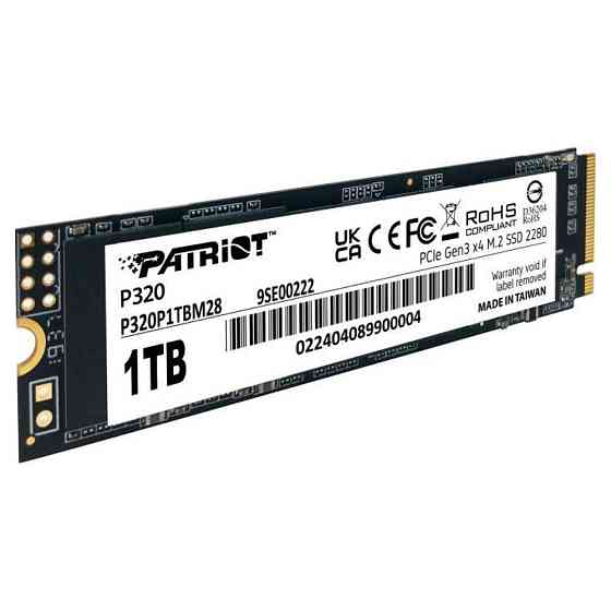 Накопичувач SSD M.2 Patriot P410 1TB NVMe 2280 PCIe Gen4 x4 5000/4500 TLC Одеса