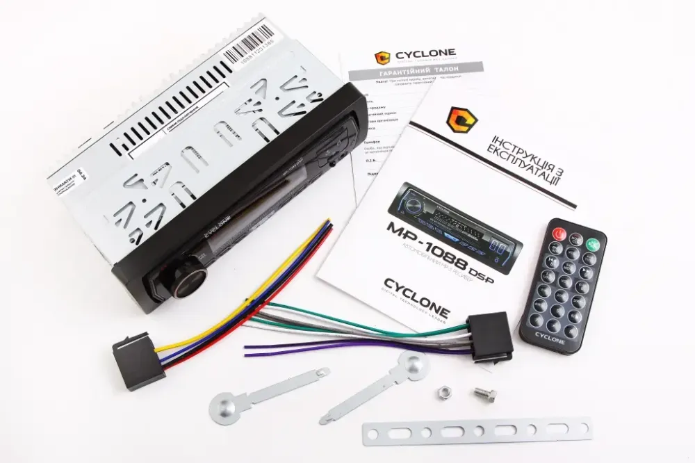 Автомагнітола Cyclone MP-1088 DSP BT/USB+USB Charge/MicroSD/ISO/ доп. розємом /ПДУ/CarMedia Вінниця - фото 3