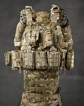 Плитоноска 4 швидкі скидання Cordura піксель ВТ7930 Київ - фото 3
