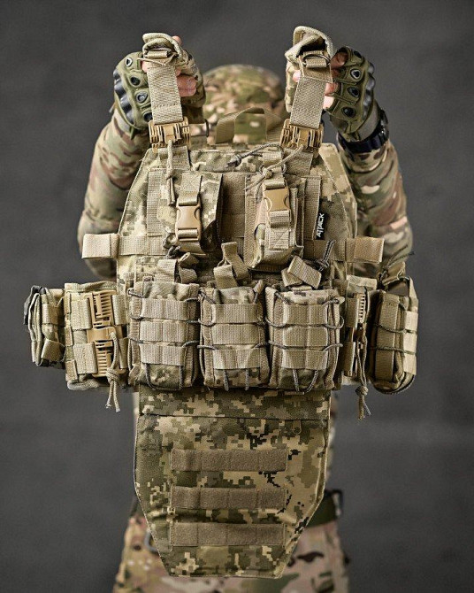 Плитоноска 4 швидкі скидання Cordura піксель ВТ7930 Одеса - фото 3