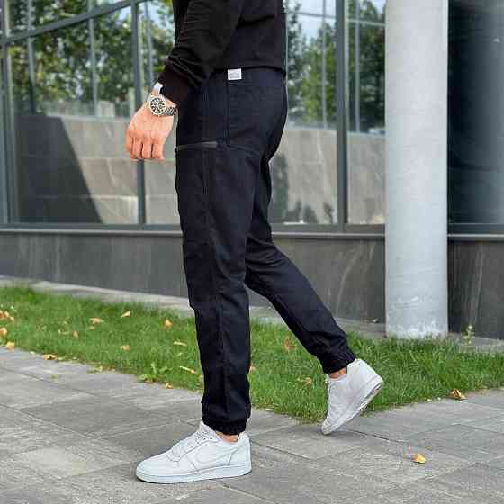 Штани карго чоловічі весняні з кишенями темно-сині Pobedov Papin Brodyaga Київ