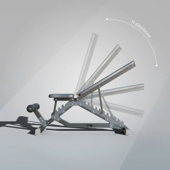 Лавка для жиму горизонтальна регульована WCG Defender без стійок Київ