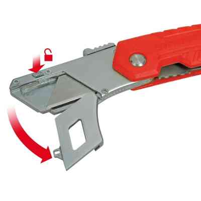 Нож монтажный Stanley складной, с выдвижным лезвием для отделочных работ, 160мм. (0-10-243) Винница