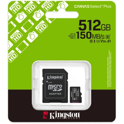 Карта пам'яті Kingston 512GB microSDXC class 10 UHS-I U3 V30 A1 Canvas Select Plus (SDCS3/512GB) Вінниця - фото 3