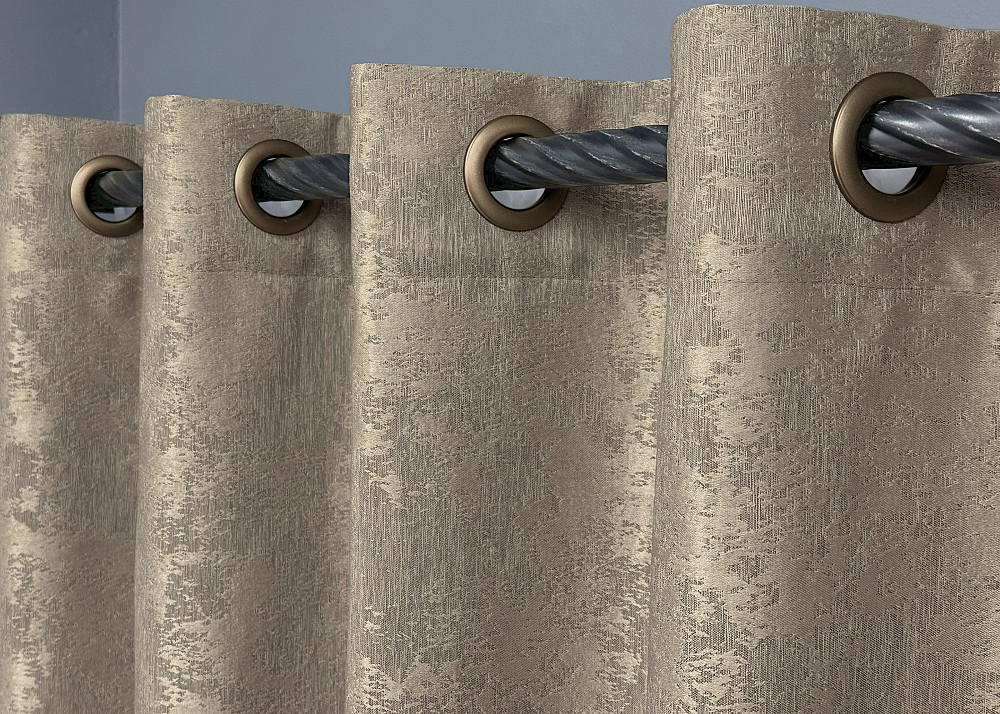 Комплект штор на люверсах VR-Textil Жаккард Sultan XO № 1683ш 150х250 см 2 шт Капучино (37-0196) Киев - изображение 6