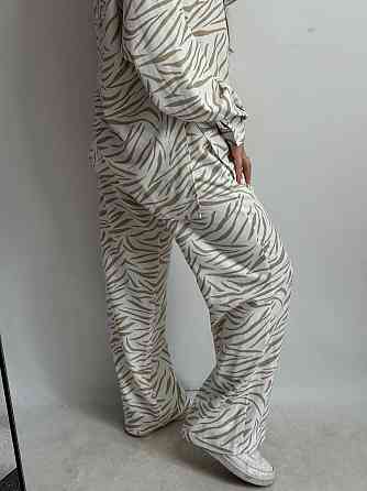 Костюм жіночий літній льон Бежевий Тварини принти XL-XXL Харків