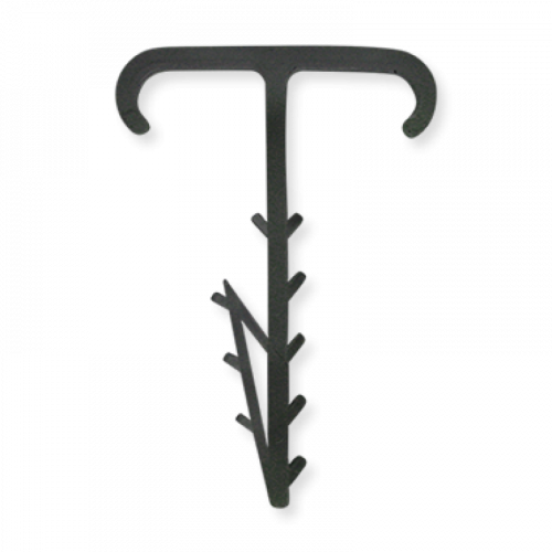 Дюбель-ялинка подвійна (12х5) для плоских дротів чорний (пач 100шт) APRO Рівне