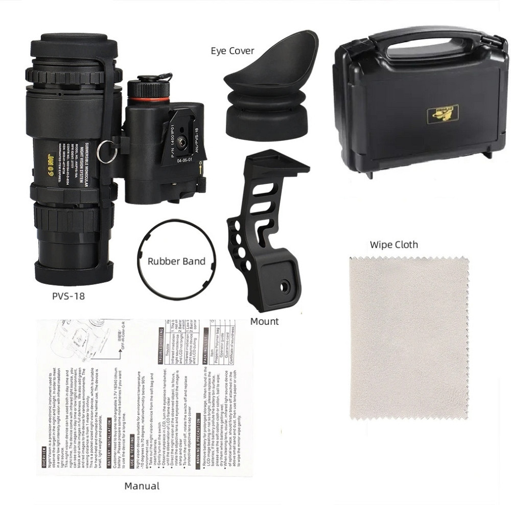 Прибор ночного видения PVS-18A1 USA с креплением Mount на шлем (длина волны 940нм) в кейсе Киев - изображение 2