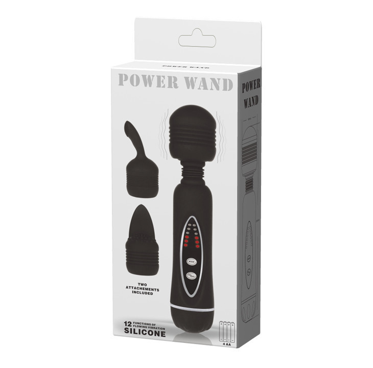 Вибратор с сменными насадками - Power Wand Massage Kit Black Sex Aura Киев - изображение 2