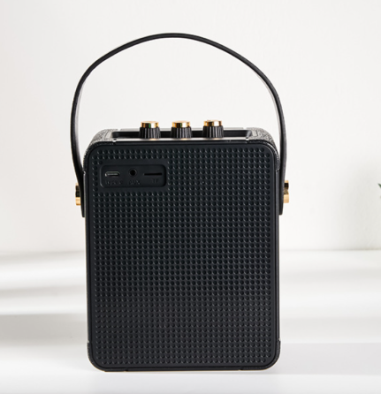 Портативна бездротова мініблютуз-колонка музичний стиль Marshall Stockwell Bluetooth-колонка з ручкою Чорний ( 153 ) Харьков