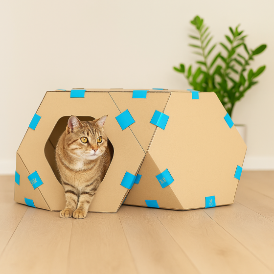 Модульний будиночок для котів ТелеПет (440х440х370мм) Київ