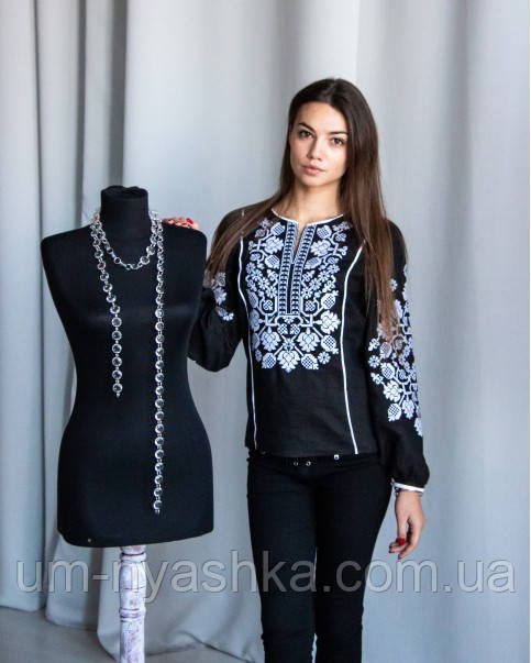 Жіноча вишиванка натуральна "Владана чорна" р.S-XL Кривий Ріг - фото 8