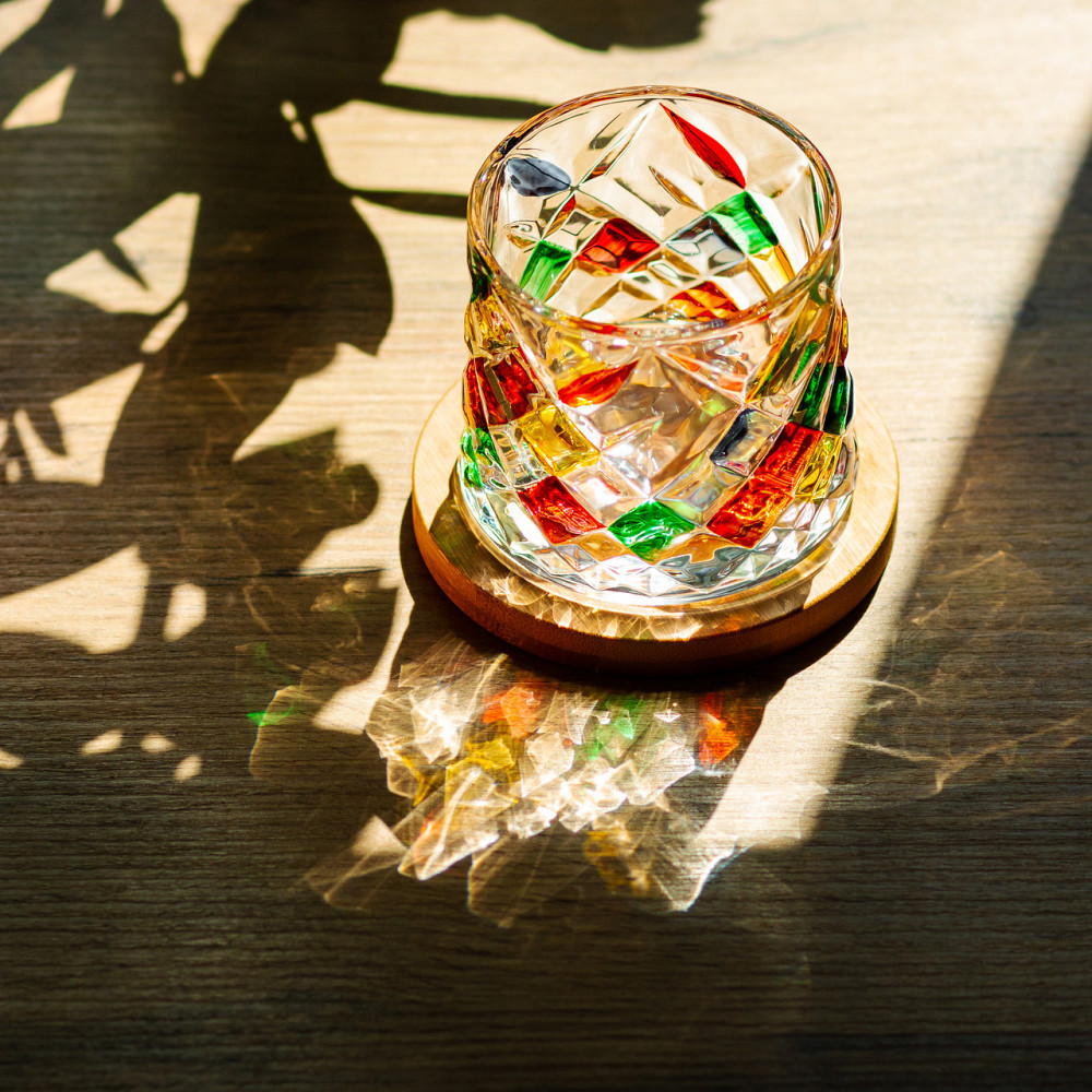 Стакан для виски з бамбуковою підставкою 300 мл Київ - фото 1