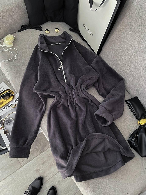 Жіноча тепла повсякденна сукня двосторонній  Polar фліс Одеса - фото 8