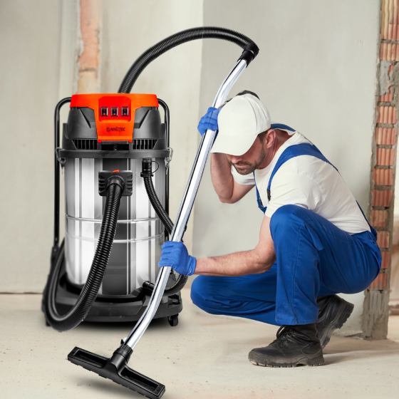 Промисловий пилосос трьох-турбінний 80 л Maltec (Польща) Київ