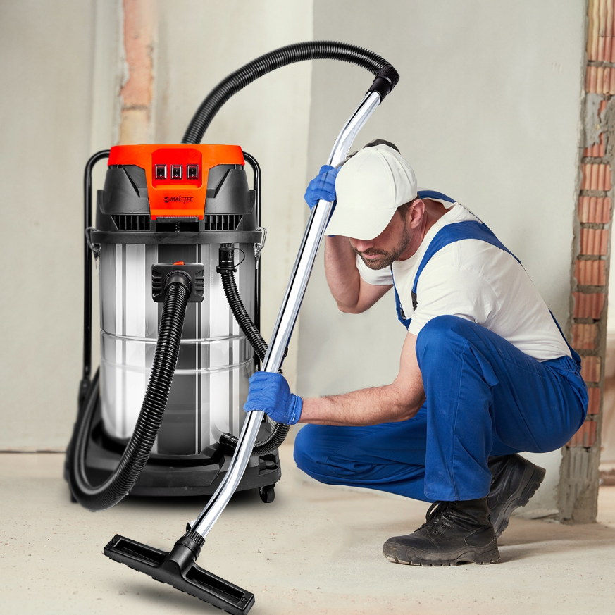 Промисловий пилосос трьох-турбінний 80 л Maltec (Польща) Київ - фото 3