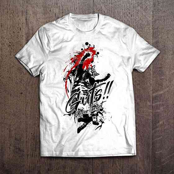 Футболка чоловіча с принтом  46 Біла 2664092835 Дніпро