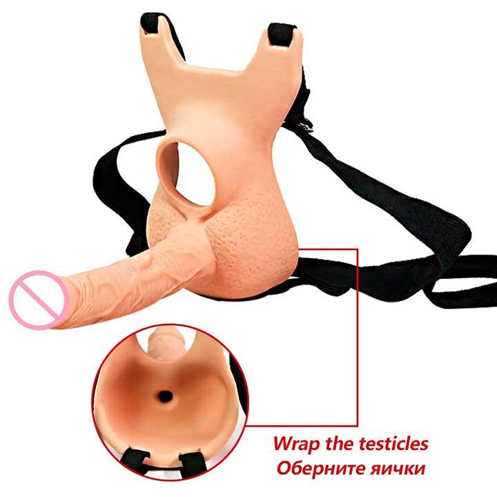 Анальный фаллоимитатор на ремне для двойного проникнавения Lovetoy Vibrating Unisex 10 режимов вибрации Винница - изображение 4