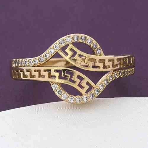 Кольцо Xuping, 17 размер, с камнями, позолота 18К Киев