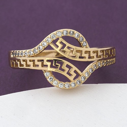 Кольцо Xuping, 17 размер, с камнями, позолота 18К Киев - изображение 1