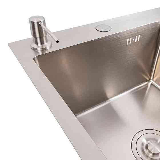 Кухонна мийка CM 78*50 L нержавійка VALESO Handmade (круглий сифон 3,0/0,8) Коломыя