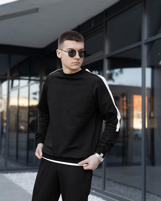 Трикотажный мужской спортивный костюм черный Pobedov Black moon Киев - изображение 5