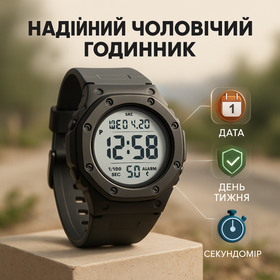 Хороший чоловічий годинник фірма SKMEI 2048BKWT, Годинник для військової та тактичної діяльності BO-12 Львів