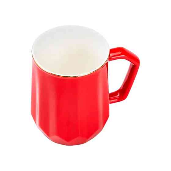 TS Kitchen Чашка порцелянова для чаю та кави 400 мл кружка універсальна Червона HP7189R Київ