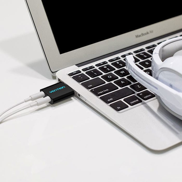 Звукова карта USB AUX jack, 2*TRS (Mic + Ear) Metal Vention Винница - изображение 4