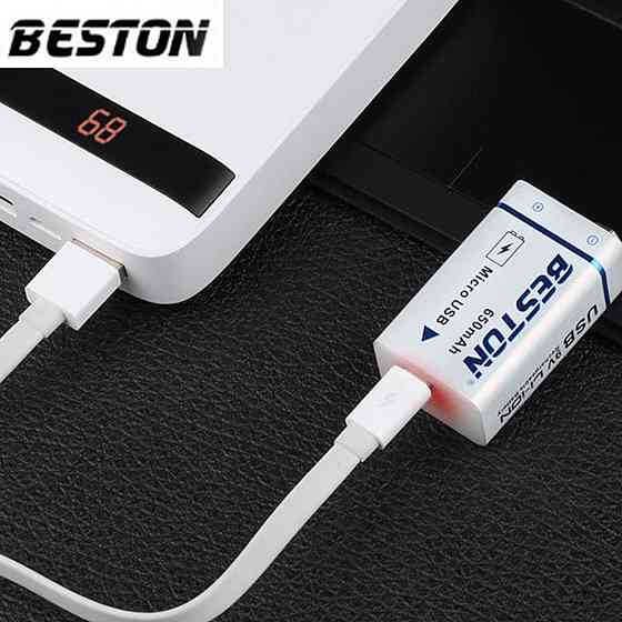 Акумулятор крона Beston 650mAh 9V Li-ion microUSB Київ