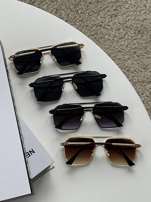 Солнцезащитные очки унисекс Chrome Hearts с металлической оправой на среднее лицо 🔥 MasterSem Киев - изображение 6