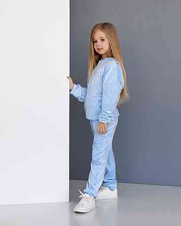 Дитячий велюровий костюм Кенгуру Блакитний 98-104 Харків