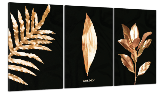Модульна картина Абстракція Золото Art-17_B3 Київ